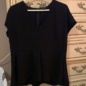 Black v neck dress shirt XLP Anne Taylor